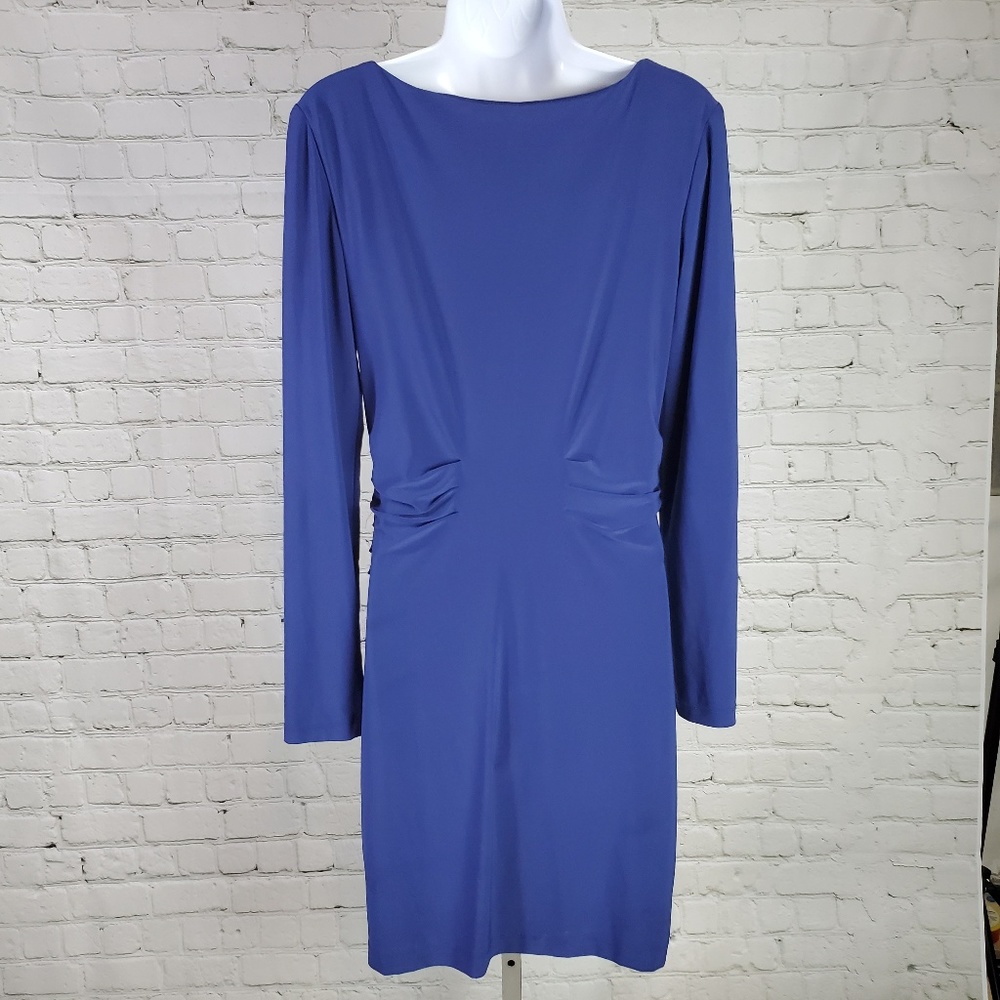 Bisou Bisou Purple Ruched Bodycon Dress - Picture 2 of 6